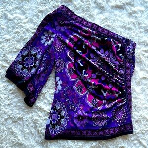 Cache one shoulder purple top - size small